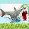 Marine Creature Model Large White Shark Toy With Biting Jaws For Educational Use