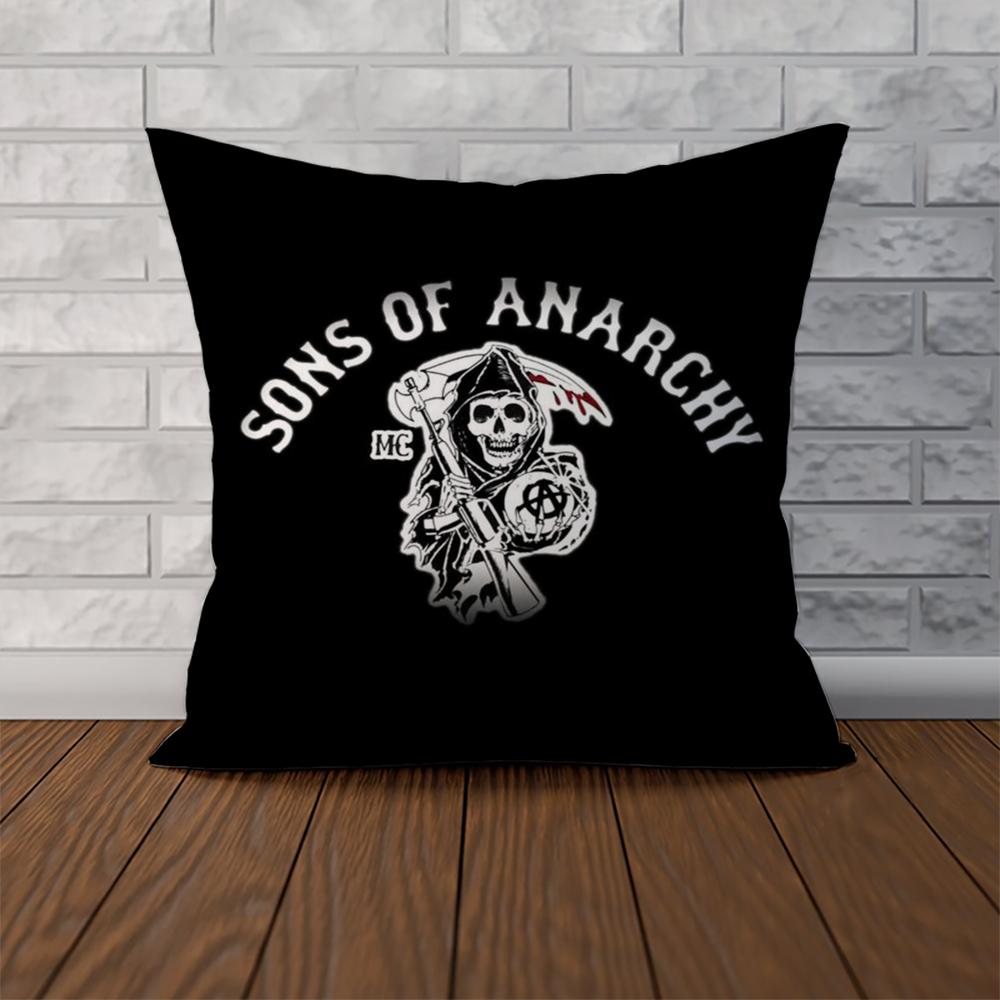 SSons Of Anarchy Pillow Case For Car Sofa Decorative Home Doublesided Print Plush Square Throw Pillow Cushion Cover