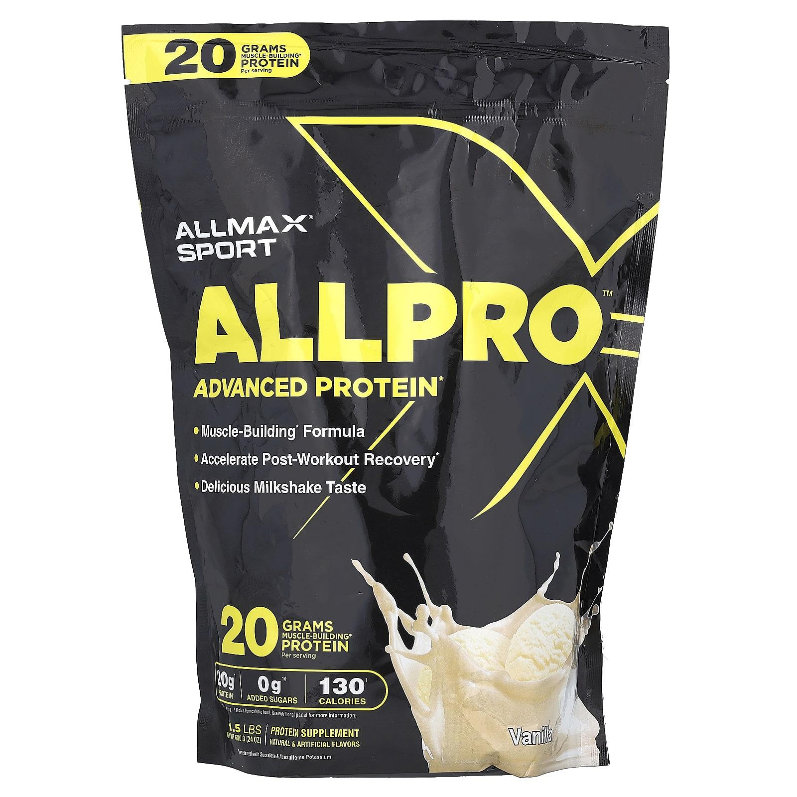 

ALLMAX, Sport, ALLPro Advanced Protein, Vanilla, 680g (1.5lb)