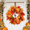 Autumn Maple Leaf Door Wreath Rustic Style Artificial Wreath Fall Wreath  Farmhouse Decor