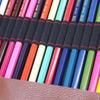Canvas Roll-Up Pencil Case: 36/48/72 Slots, Large Capacity for Boys and Girls - Perfect for Colored and Sketch Pencils.