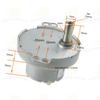 CHANCS Bürstenmotor JS-50 DC 5V 5 U/min Getriebemotor Metall Außen-Untersetzungsgetriebegehäuse