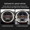 For Chevrolet 15" Carbon Fiber Car Steering Wheel Cover Black Genuine Leather
