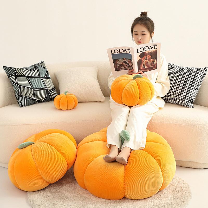 Creative Nordic Style Pumpkin Throw Pillow Plush Toy Halloween Pumpkin Doll Cushion Rag Doll Halloween Gift