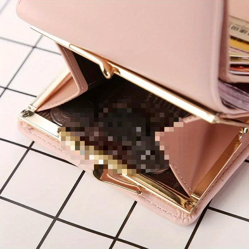 New Fashion Purse Female Short Version of Fresh Folding Mini Metal Wallet Cute Purse Lady Coin Purse for Female Lovely