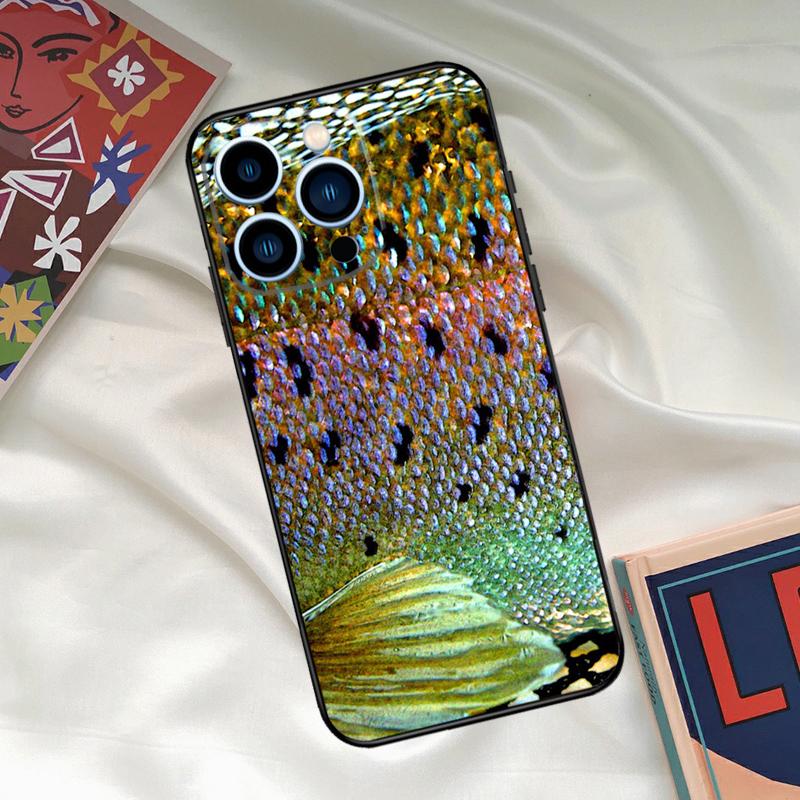 

Rainbow Trout Fishing Skin Phone Case For iPhone 16 15 14 12 11 13 17 Pro Max 15 16 Plus 13 Mini 16e 17 Air Funda Cover iPhone 14 Plus