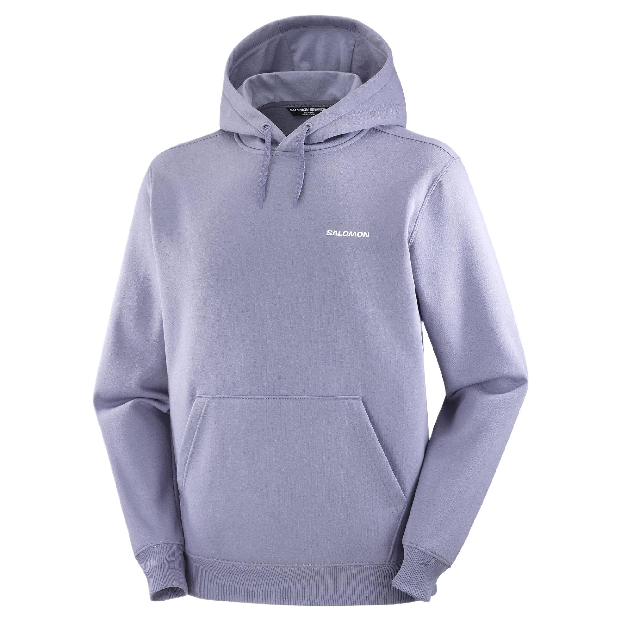 

Salomon Breathable Comfortable Skin-Friendly Soft Hoodie Men hoodies Gray Purple Blue C25239 XL