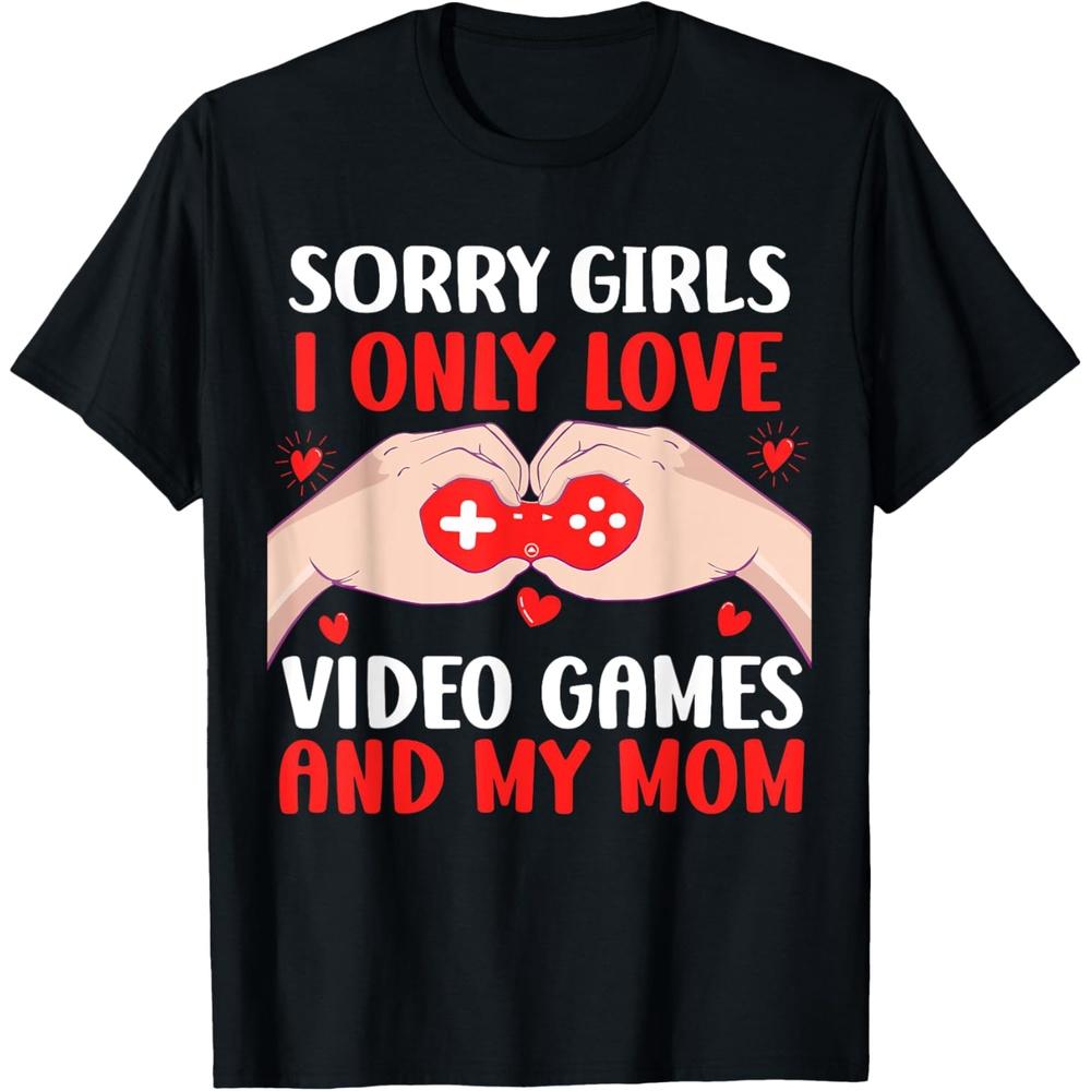 Valentines Day boys Boys Girls Video Games funny gamer Hands heart T-Shirt 3XL чёрный