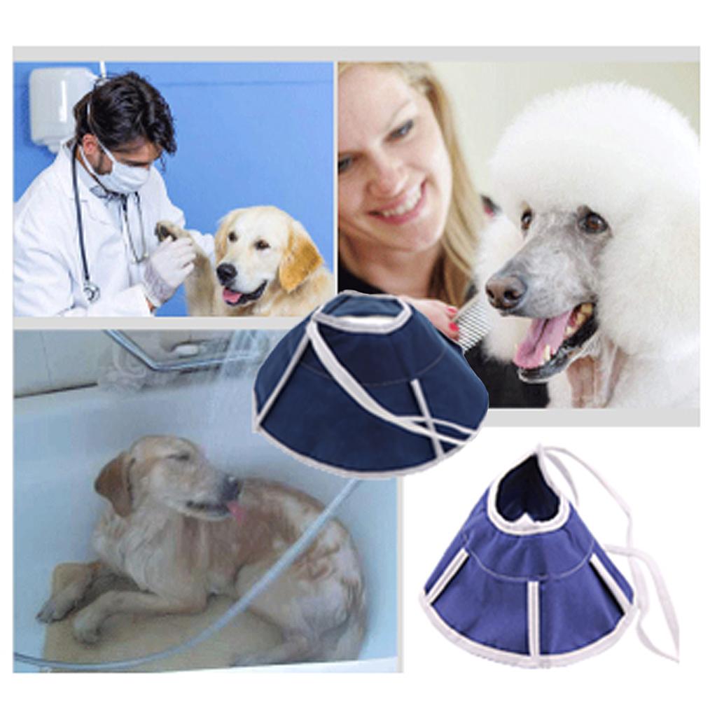 Pet Recovery Collar Non Woven Soft E-collar Cone Neck Protector for Dog Accessories Healing