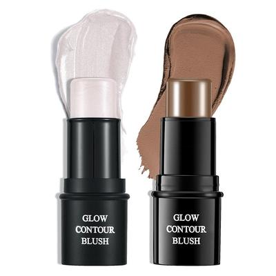 CCbeauty Kontur Highlight Foundation Stick 2 Highlighter und Bronzer Farbton Stift Langanhaltender Stick Hell-Mittel