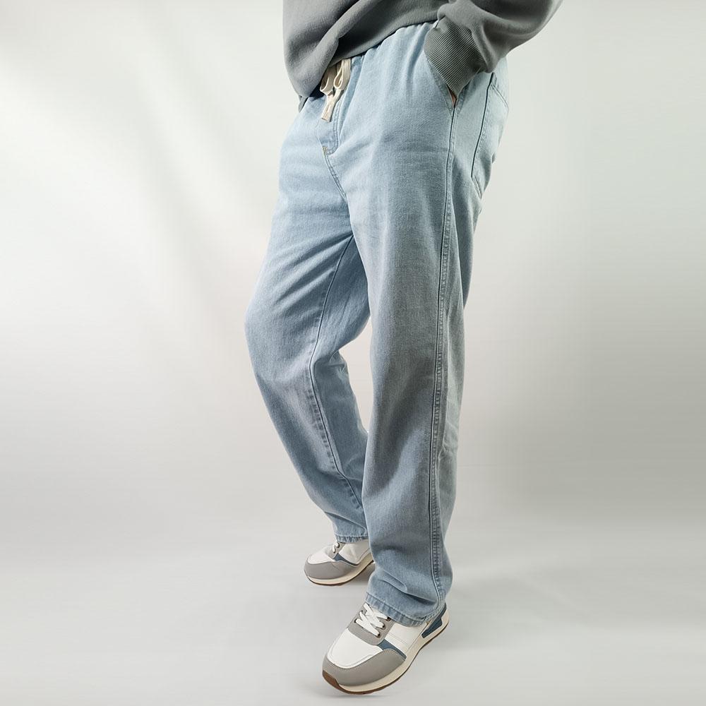 2024 Men's Oversized Y2K Baggy Wide Leg Jeans Denim Hip Hop Streetwear Trousers Vintage Joggers Track Pants Drawstring Jeans For Men Sweatpants Korean