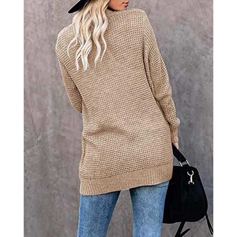 YYFS Women's Fashion Casual Solid Color Print Autumn Winter Long Sleeve Jackets & Coats