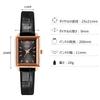 RORIOS Women's Watch, Popular, Lightweight, Square Analog, Japanese Movement, Stylish, Waterproof Quartz Watch with Leather Band, Casual Style,