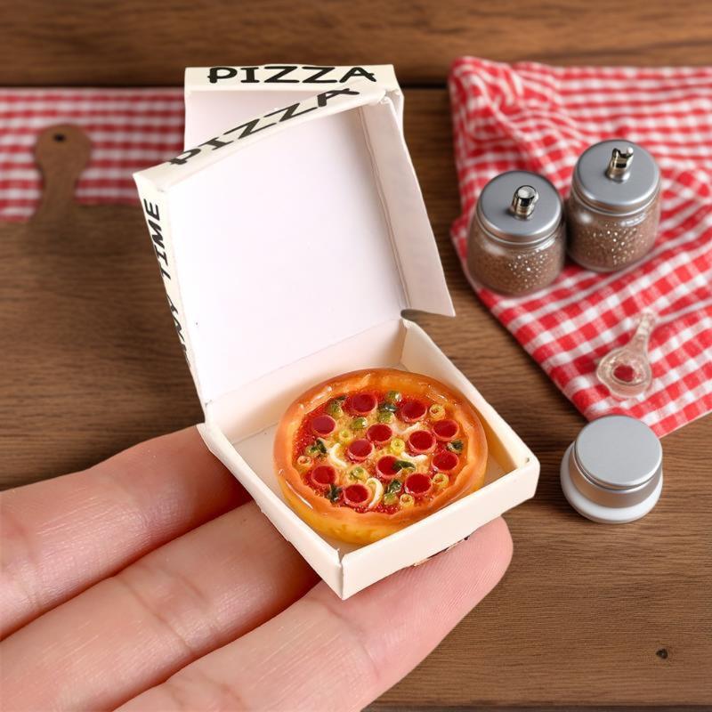 New 10 PCS Dollhouse Miniature Simulated Kitchen Food Toy Pizza Model Home Decor Kid Play Toy Micro Landscape Ornaments Gifts