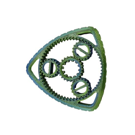 

3D Printed Triangle Fidget Spinner Stress Anxiety Relief Interlocking Gear Fingertip Toy Home Office Worker Relaxation Spinning Gear Desk Toy