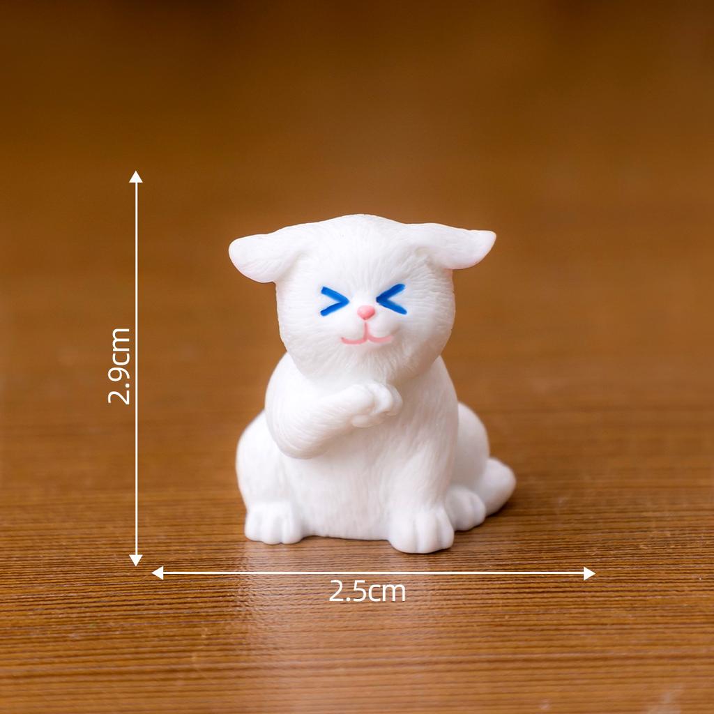 5PC Micro Landscape Creative Cute Orange Cat Kitten Doll Mini Desktop Ornament