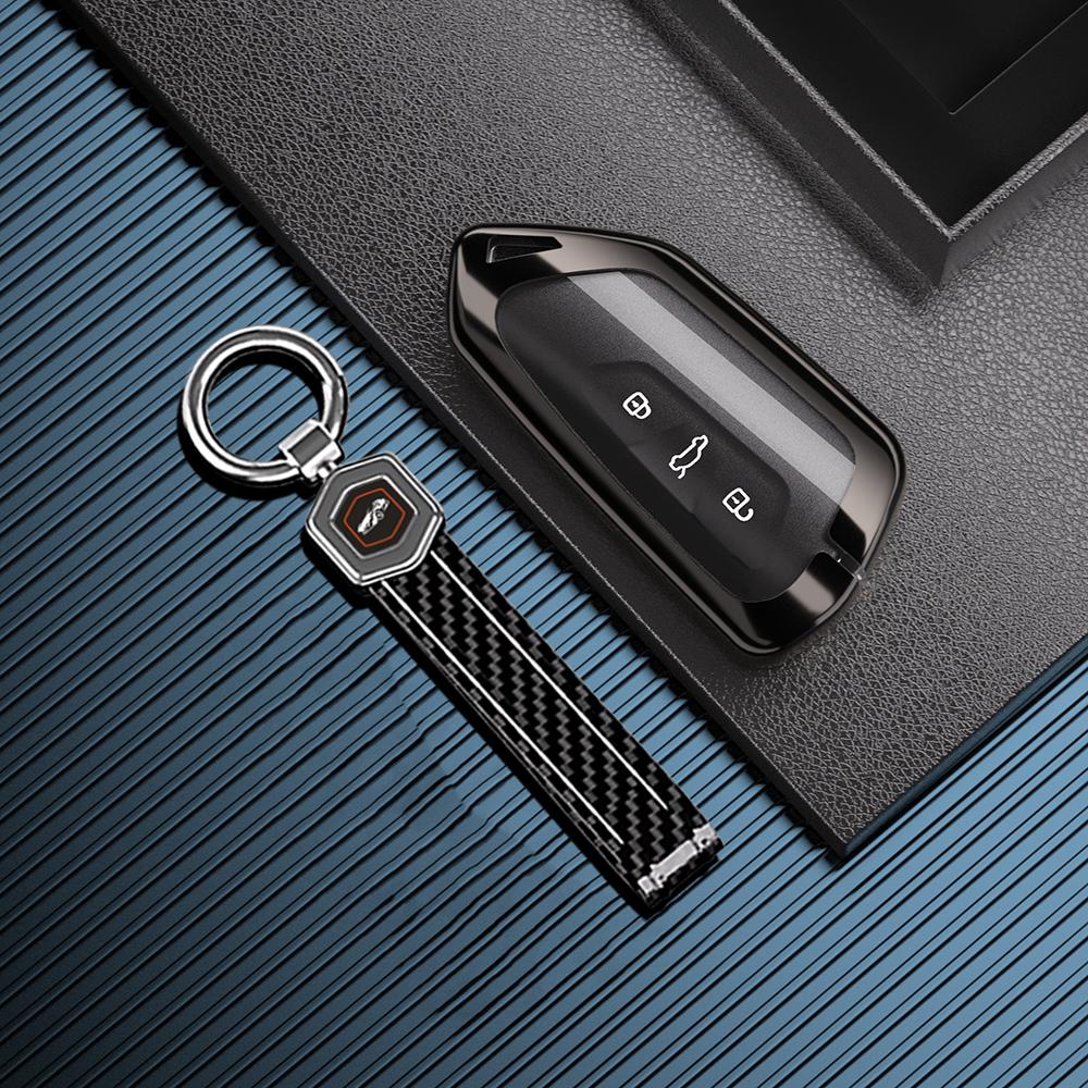 For Volkswagen Golf 8 Mk8 Teramont Id.3 Id.4 Id.5 Skoda Enyaq Iv Octavia Seat Leon Car Accessories Zinc Alloy Car Key Case