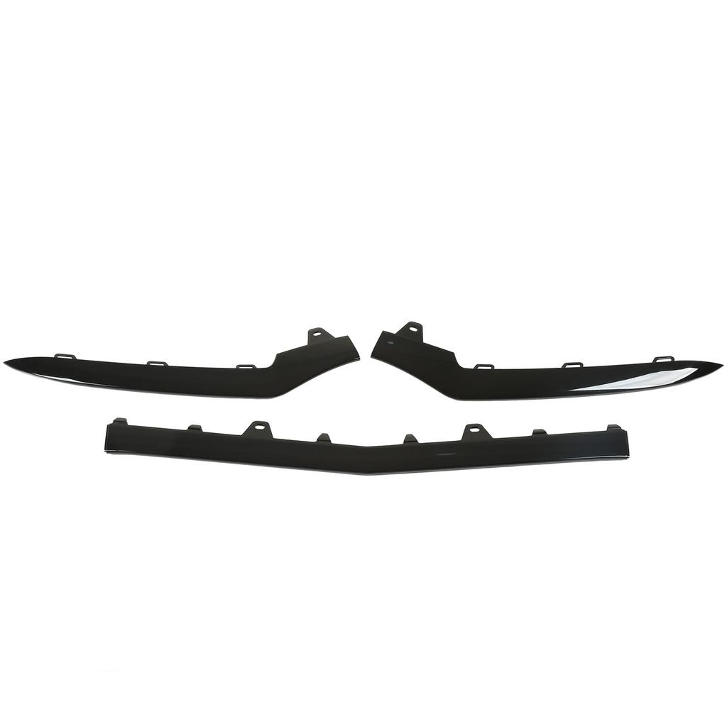 3pcs Gloss Black Front Bumper Lower Trim Replacement for Mercedes‑Benz E‑Class W212 AMG Line Facelift 2014‑2016