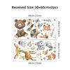 2PCS Cartoon Cute Brown Bear Deer Rabbit Animal Wall Stickers for Bedroom Living Room Nursery Decoration Wall Decals