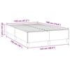 Bed Frame without Mattress Black 120 x 190 cm Fabric