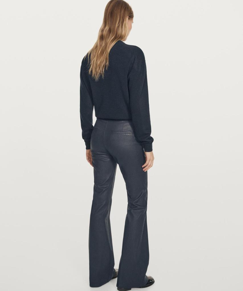 Masimodutti Waxed Flare Fit Pants