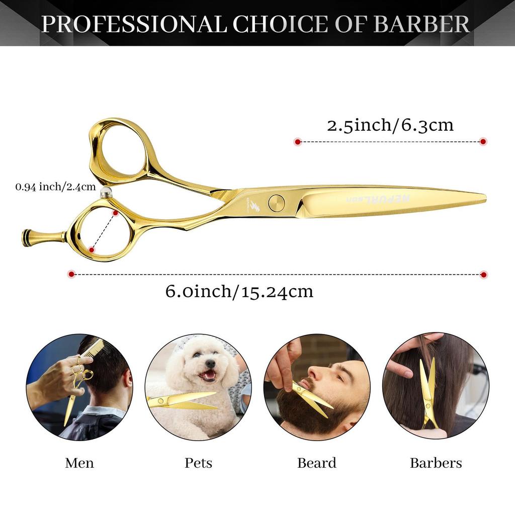 6.0" 440C Mizutani Memorial Hairdressing Bangs & Straight Scissors