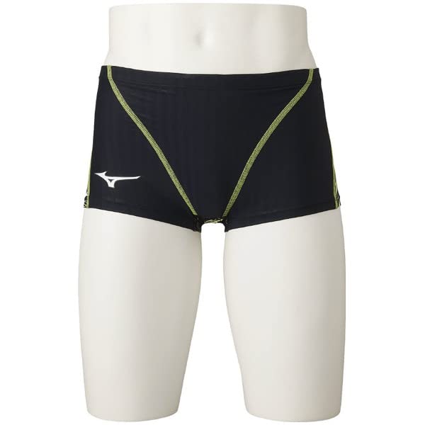 MIZUNO EXER SUITS UP Short Spats for Competitive and Training Black x Neo S Men's Swims, N2MB2061, 93 Lime, Size