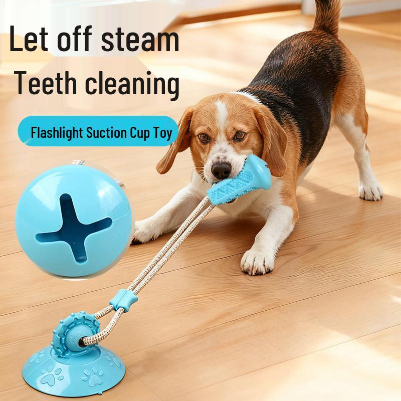 Interactive Suction Cup Dog Toy: Chew, Teethe, Dispense Treats, Relieve Boredom, Self-Entertain, for Medium Dogs