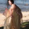 Women's Tang Dynasty Hanfu Full Set, Famen Temple Style Flowy Cape Chest-high Ruqun Lightweight Spring Summer Traditional Chinese Costume