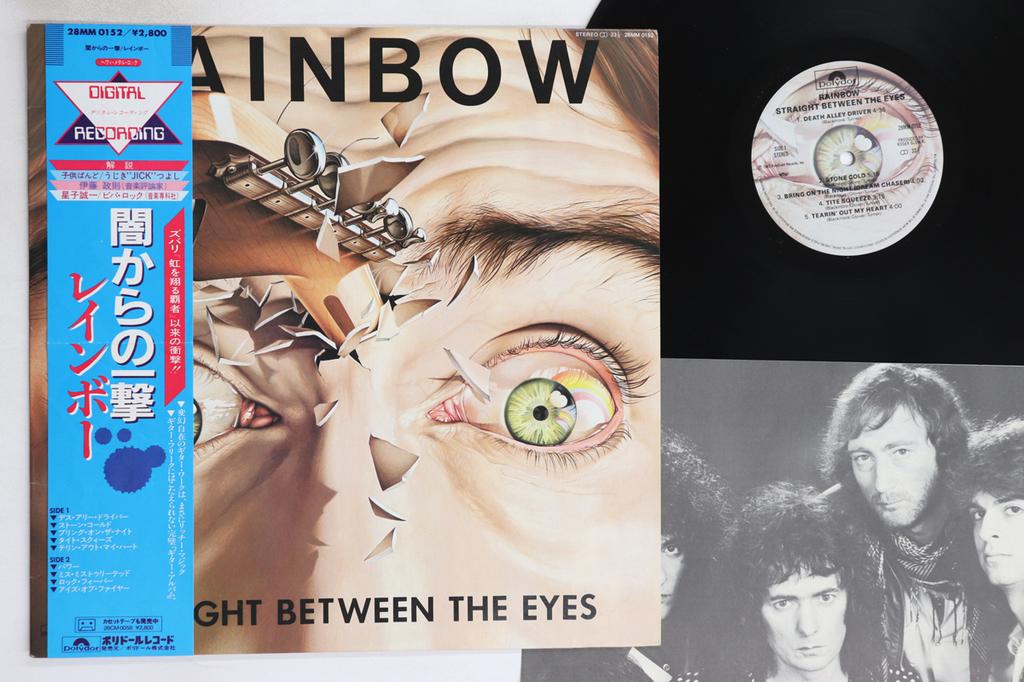 LP Record RAINBOW - Straight Between The Eyes 28MM0152 POLYDOR 1982 Japan Obi Rock Used