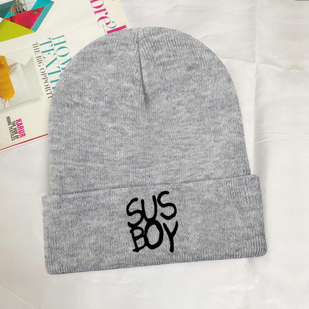 Lil Peep Sus Boy Knitted Caps for Women Unisex Beanies Winter Hat  Hip Hop Melon Cap