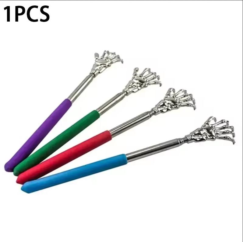 Teleskopické nerezové drbátko na záda - Rozšiřitelný masážní nástroj pro seniory a péči o záda, přenosné ručně vyráběné pomůcky pro úlevu od svědění