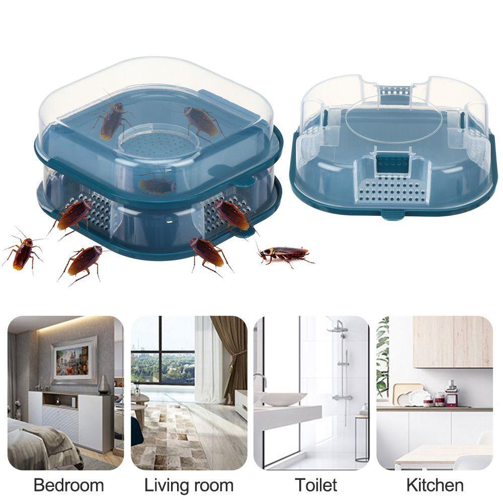 Reusable Household Cockroach Trap Box Insect Catcher Cockroach Killer Traps Pesticides Drop-proof Automatic Bugs