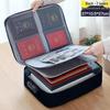 Large Capacity Multifunctional Lockable Document Bag for Family and Passport Storage