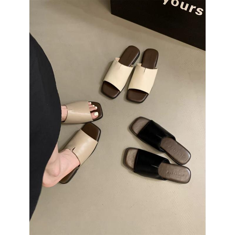 Fashion Woman Slippers Casual Pantofle Rubber Flip Flops Low Luxury New Style Summer Flat Hawaiian Rome Scandals Fashion Slippers