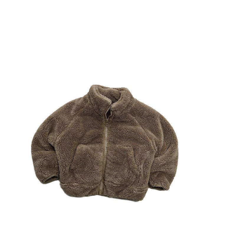Kids' 2025 Winter Lightweight Plush Coat - Korean Mori Style, Versatile for Boys and Girls