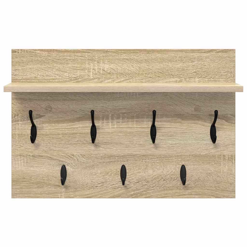Wall Mounted Nightstand Sonoma Oak 60 x 40 x 12 cm