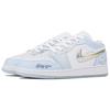 Jordan Air Jordan 1 Low top Vintage Basketball Shoes GS White Blue FQ9112-100(Team4-)