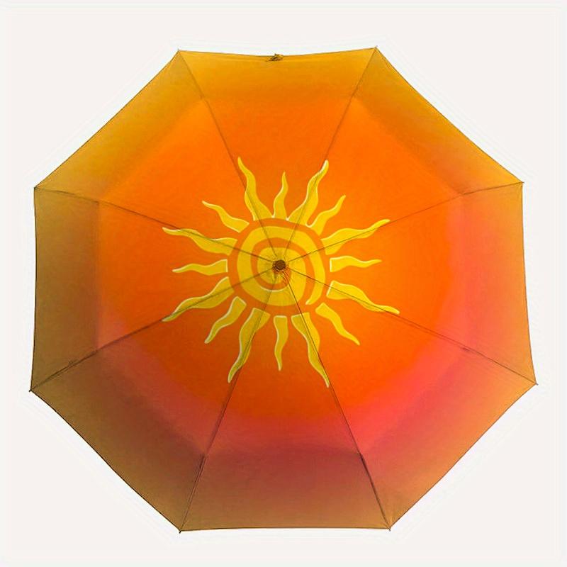

1pc Sun, Circular Automatic Umbrella 8-Bone Design Compact Gear for Outdoor Travel, Perfect Holiday Gift yy250827016