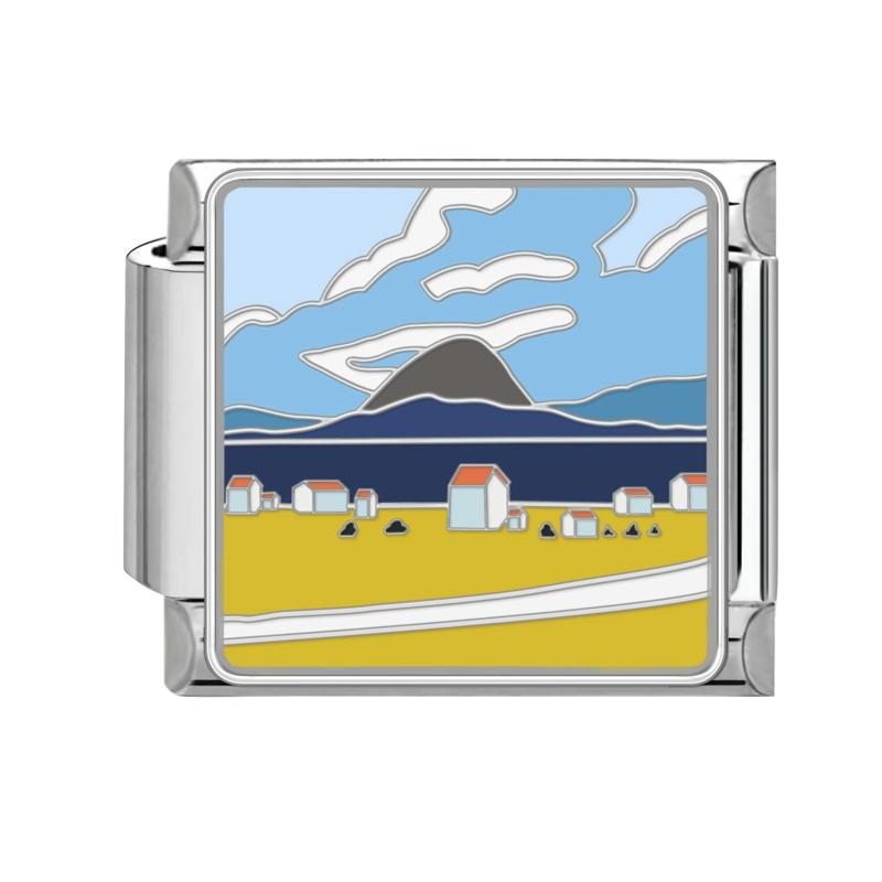 Blue Night Starry Sky Moon Star Cats Dog Heart Butterfly Italian Charm Links Fit 9mm Stainless Steel Bracelet Women DIY Making