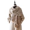 Winter Warm Senior Sense Age Reduction Scarf Literary Retro Double-Sided Shawl Cape Versatile Scarf Women