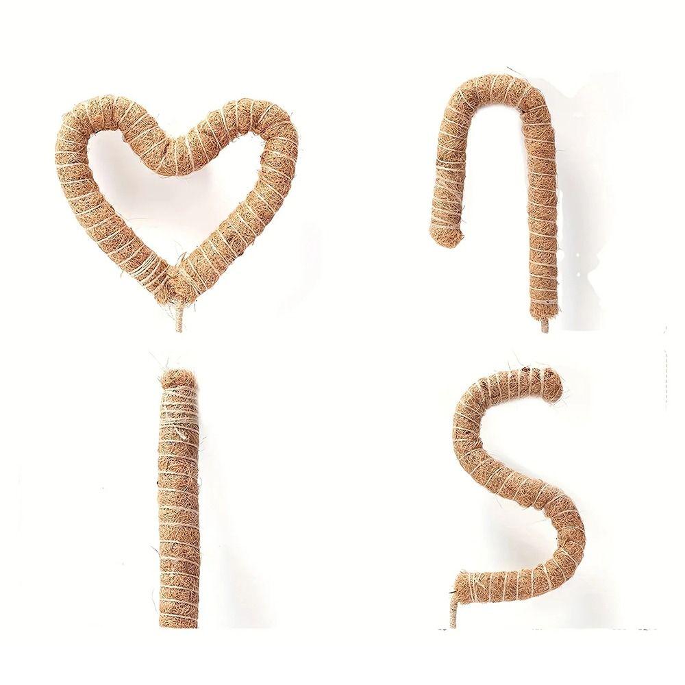 1 st kokosnötsskal mossa palmrör kokosfiber totemstolpar trädgårdsarbete kokosstav sträckbar växtklätterställ böjbar 60/110cm