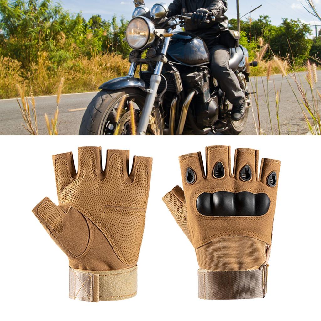 Cycling Gloves Half Finger Anti Slip Silicone Breathable Hook and Loop Mountain Biking Gloves for Outdoor Protection