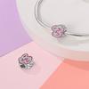 Pink Barbie Style Alphabet Bead Charms DIY Bracelet Jewelry Accessories 925 Silver