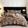 Retro Light Luxury Leopard Print Thickened Rabbit Plush Milk Plush Four-Piece Set A Maternal And Infant Grade Bed Sheet Quilt Cover Bed Hat