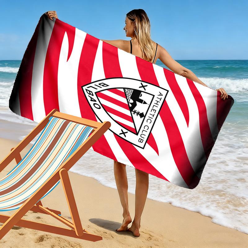 Athletic Bilbao Print Beach Towel, Large Soft Quick Dry Towel for Beach Camping Swimming