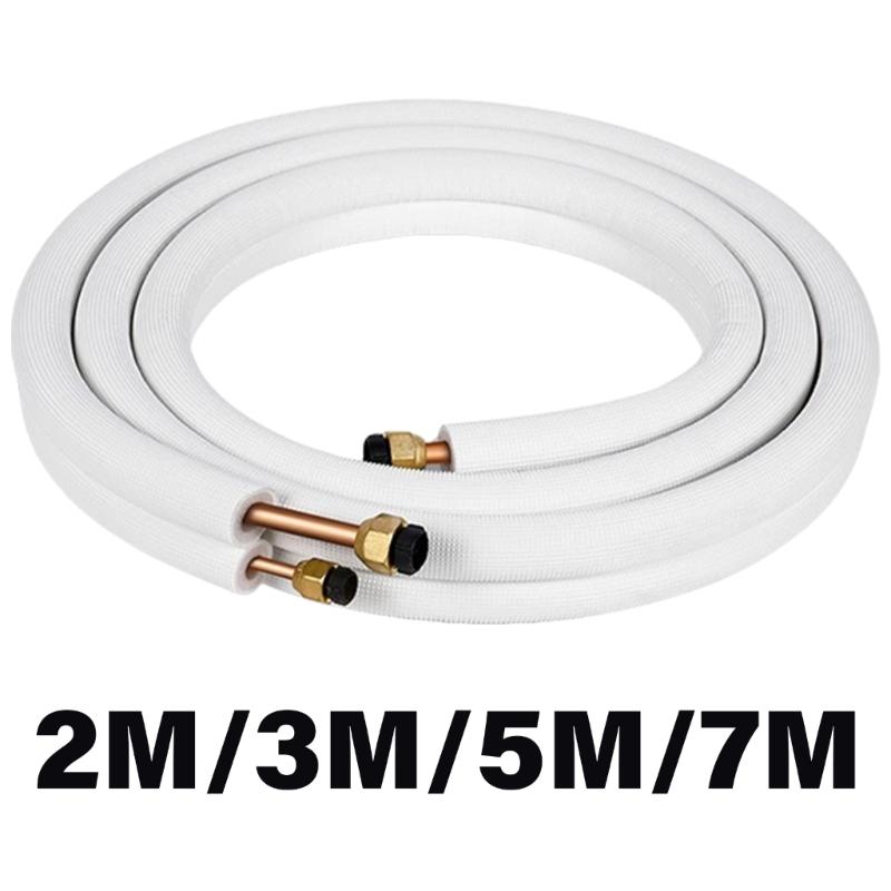 Flexible Small Split Brass Lines Enhances Three Insulation With Mounting Strips Refrigerants Line Set for Split System