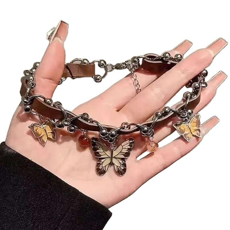 Black choker necklace collarbone chain women's leather cross pearl neck chain punk style neck strap neck chain accessories