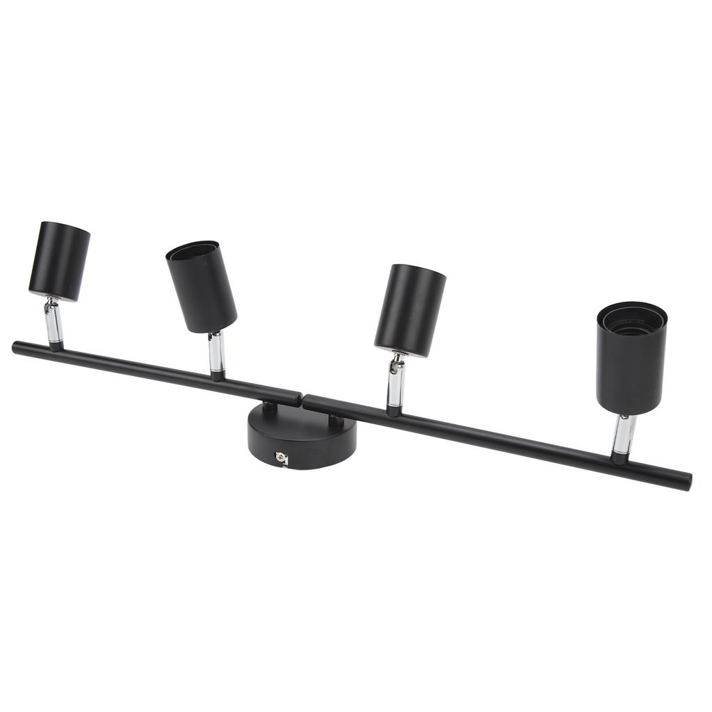 Tracking Lights Ceiling LED 4 60W Adjustable Angle Foldable Matte Black 4 Light Tracking Lighting for Bedroom Hotel