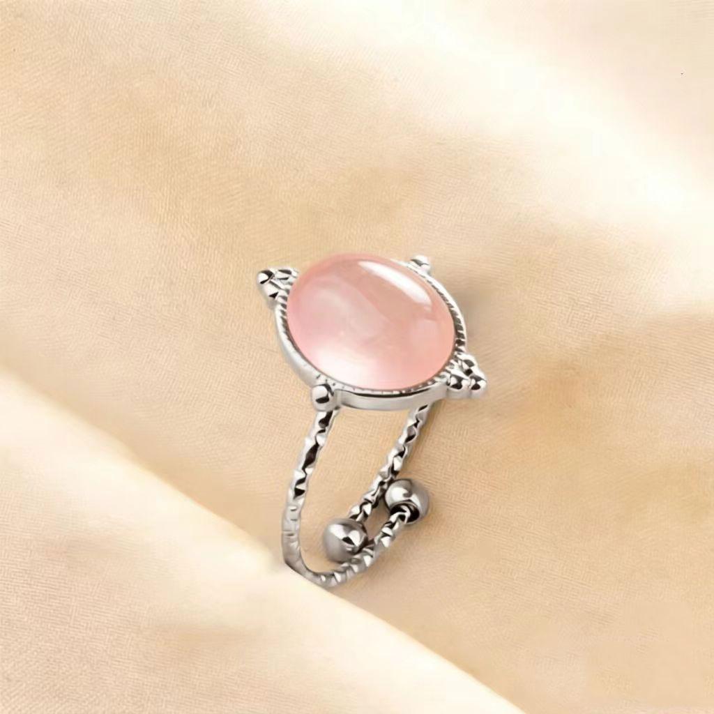 1pc Opening Adjustable Oval Geometry Fashion Ring For Men Women Decorate Fingers Jewelry Stainless Steel Rings